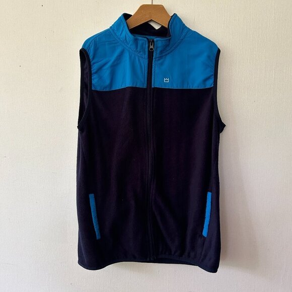 crown & ivy Other - Crown & Ivy Vest Boys Size XL Blue Full Zip Preppy